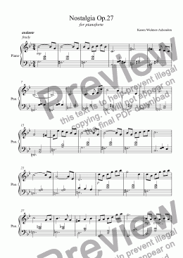 page one of Nostalgia Op.27