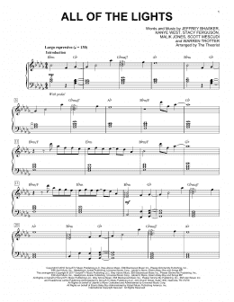 page one of All Of The Lights (Piano Solo)