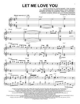 page one of Let Me Love You (Piano Solo)
