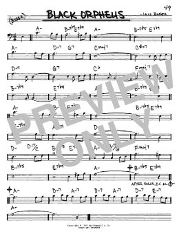page one of Black Orpheus (Real Book – Melody & Chords – Bass Clef Instruments)