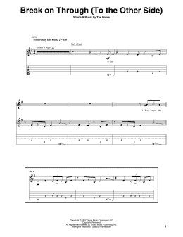 page one of Break On Through To The Other Side (Guitar Tab (Single Guitar))