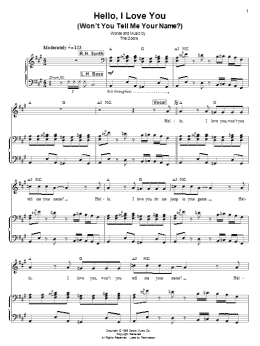 page one of Hello, I Love You (Won't You Tell Me Your Name?) (Piano & Vocal)