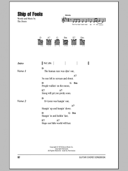 page one of Ship Of Fools (Guitar Chords/Lyrics)