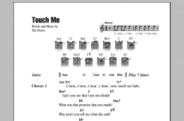 page one of Touch Me (Guitar Chords/Lyrics)