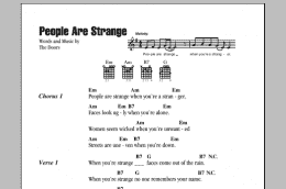 page one of People Are Strange (Guitar Chords/Lyrics)