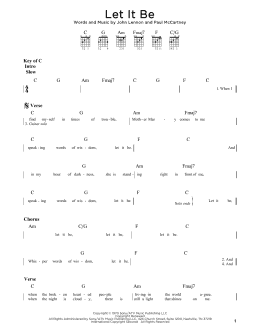 page one of Let It Be (Guitar Rhythm Tab)