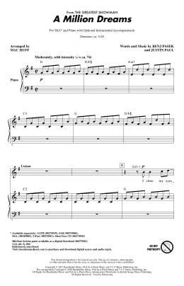 page one of A Million Dreams (from The Greatest Showman) (arr. Mac Huff) (SSA Choir)