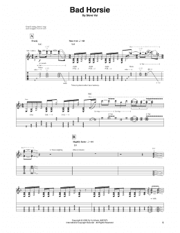 page one of Bad Horsie (Guitar Tab)
