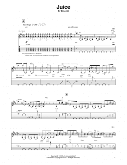 page one of Juice (Guitar Tab)