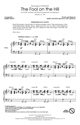 page one of The Fool On The Hill (arr. Kirby Shaw) (SATB Choir)