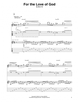 page one of For The Love Of God (Guitar Tab)