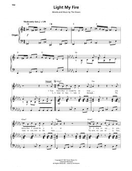 page one of Light My Fire (Keyboard Transcription)