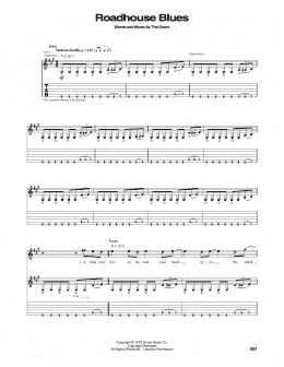 page one of Roadhouse Blues (Guitar Tab)