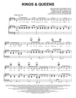 page one of Kings & Queens (Piano, Vocal & Guitar Chords (Right-Hand Melody))