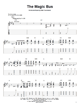 page one of Magic Bus (Guitar Tab (Single Guitar))