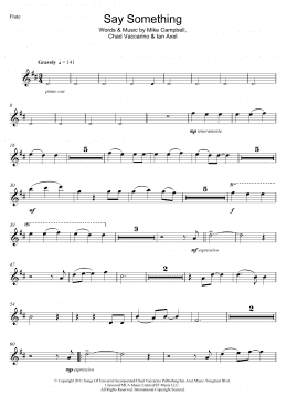 page one of Say Something (Flute Solo)