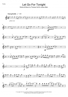 page one of Let Go For Tonight (Violin Solo)