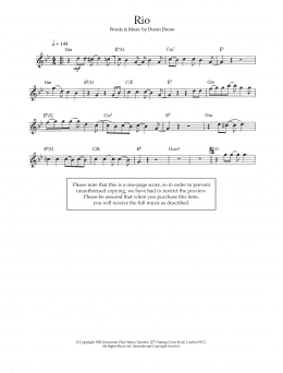 page one of Rio (Flute Solo)