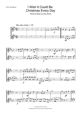 page one of I Wish It Could Be Christmas Every Day (Tenor Sax Duet)