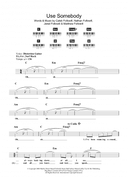 page one of Use Somebody (Piano Chords/Lyrics)
