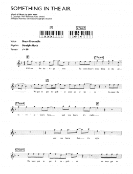 page one of Something In The Air (Piano Chords/Lyrics)