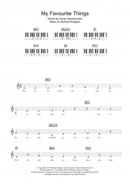 page one of My Favorite Things (Piano Chords/Lyrics)