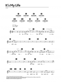 page one of It's My Life (Piano Chords/Lyrics)