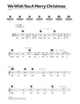 page one of We Wish You A Merry Christmas (Piano Chords/Lyrics)