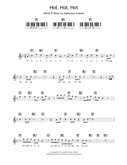 page one of Hot Hot Hot (Piano Chords/Lyrics)