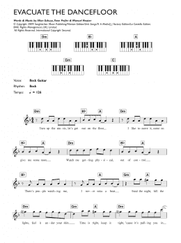page one of Evacuate The Dancefloor (Piano Chords/Lyrics)