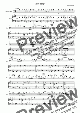 page one of Tasty Tango for Double Bass and Piano