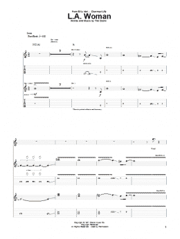 page one of L.A. Woman (Guitar Tab)