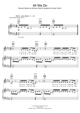 page one of All We Do (Theme from ITV's 'Unforgotten') (Piano, Vocal & Guitar Chords (Right-Hand Melody))