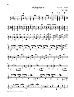 page one of Malaguena (Solo Guitar)