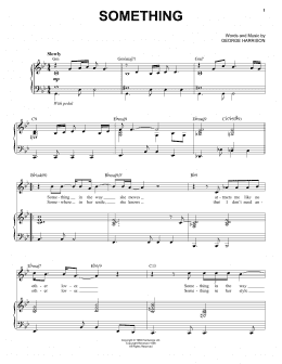 page one of Something (Piano & Vocal)