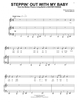 page one of Steppin' Out With My Baby (Piano & Vocal)