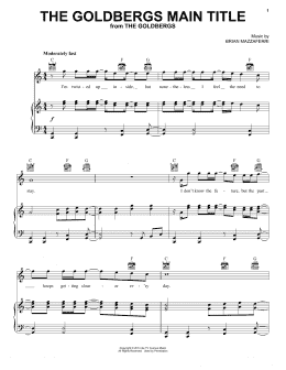 page one of The Goldbergs Main Title (Piano, Vocal & Guitar Chords (Right-Hand Melody))