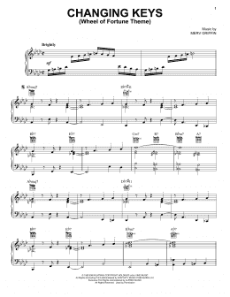 page one of Changing Keys (Wheel Of Fortune Theme) (Piano Solo)