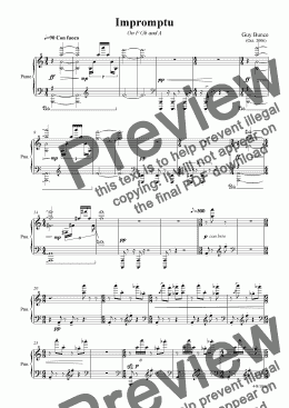 page one of Impromptu for Piano (F, Gb, A)