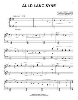 page one of Auld Lang Syne (arr. Phillip Keveren) (Piano Solo)