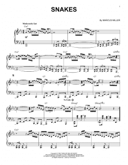 page one of Snakes (Piano Solo)