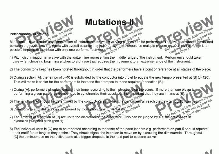 page one of Mutations II