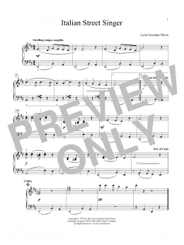 page one of Italian Street Singer (Educational Piano)