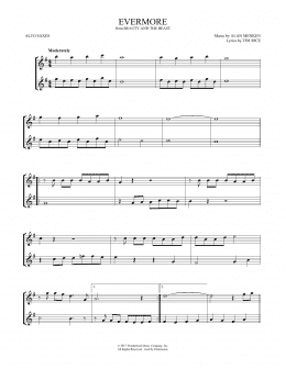 page one of Evermore (from Beauty and the Beast) (arr. Mark Phillips) (Alto Sax Duet)