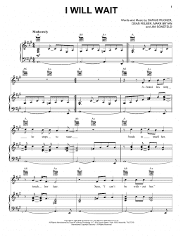 page one of I Will Wait (Piano, Vocal & Guitar Chords (Right-Hand Melody))