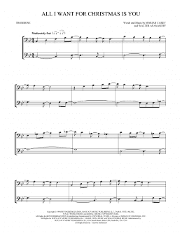 page one of All I Want For Christmas Is You (Trombone Duet)