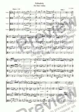 page one of POLKADOTTY - for viola quartet
