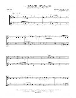 page one of The Christmas Song (Chestnuts Roasting On An Open Fire) (Clarinet Duet)