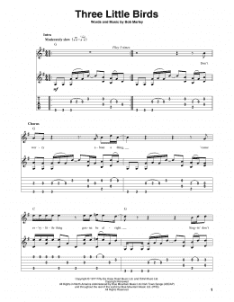 page one of Three Little Birds (Solo Guitar)
