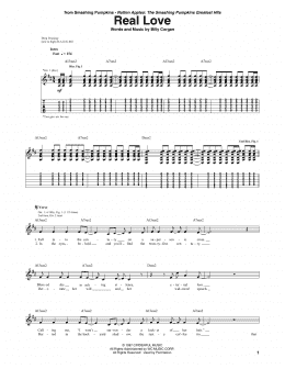 page one of Real Love (Guitar Tab)